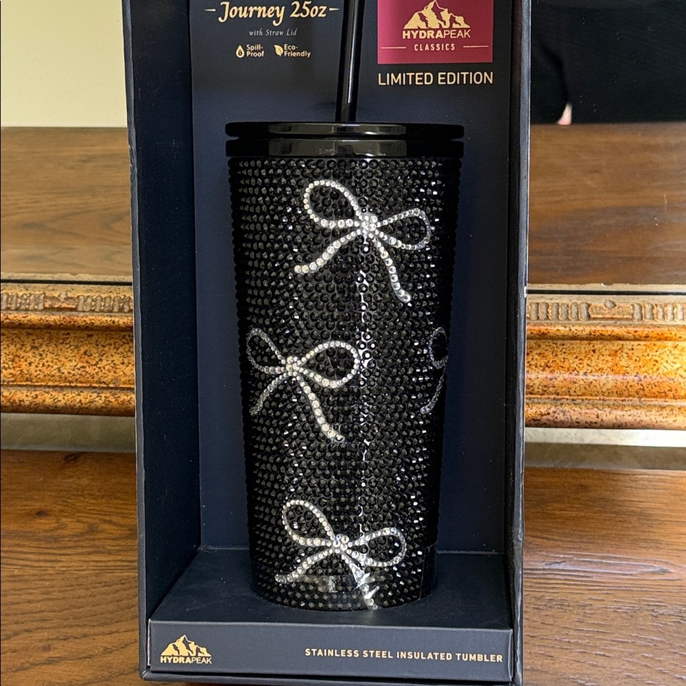 Hydrapeak Limited Edition Black Stainless Steel Insulated rhinestone Tumbler. - Picture 6 of 11